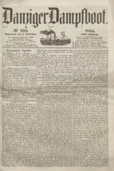 Danziger Dampfboot. Jg.36, № 205 (2 September 1865)