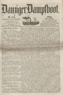 Danziger Dampfboot. Jg.36, № 211 (9 September 1865)