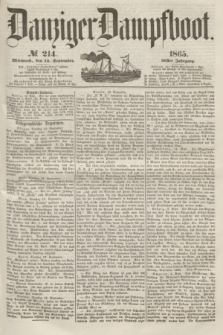 Danziger Dampfboot. Jg.36, № 214 (13 September 1865)