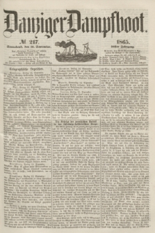 Danziger Dampfboot. Jg.36, № 217 (16 September 1865)