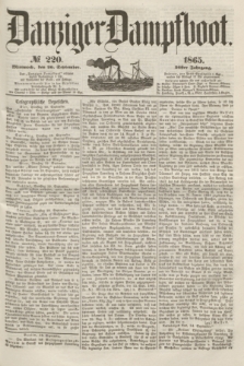 Danziger Dampfboot. Jg.36, № 220 (20 September 1865)