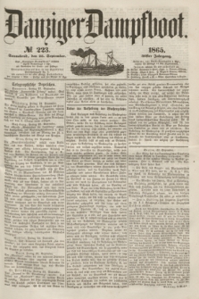 Danziger Dampfboot. Jg.36, № 223 (23 September 1865)