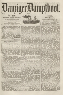 Danziger Dampfboot. Jg.36, № 226 (27 September 1865)