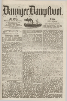 Danziger Dampfboot. Jg.36, № 280 (29 November 1865)