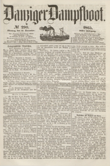 Danziger Dampfboot. Jg.36, № 290 (11 December 1865)