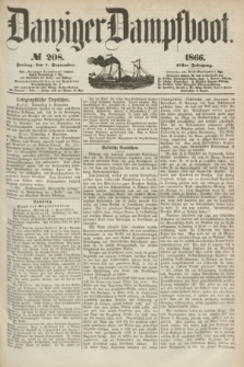 Danziger Dampfboot. Jg.37, № 208 (7 September 1866)
