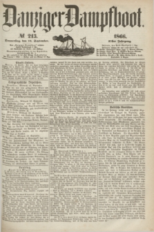 Danziger Dampfboot. Jg.37, № 213 (13 September 1866)