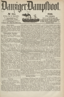 Danziger Dampfboot. Jg.37, № 214 (14 September 1866)