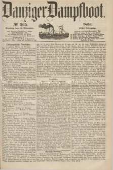 Danziger Dampfboot. Jg.37, № 265 (13 November 1866)