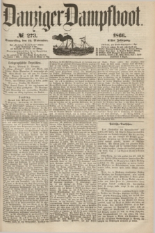 Danziger Dampfboot. Jg.37, № 273 (22 November 1866)