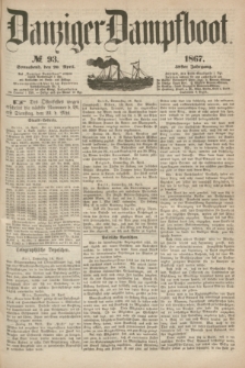 Danziger Dampfboot. Jg.38, № 93 (20 April 1867)