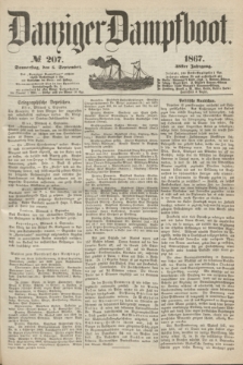 Danziger Dampfboot. Jg.38, № 207 (5 September 1867)