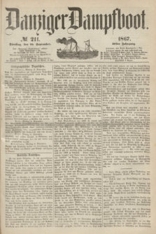 Danziger Dampfboot. Jg.38, № 211 (10 September 1867)