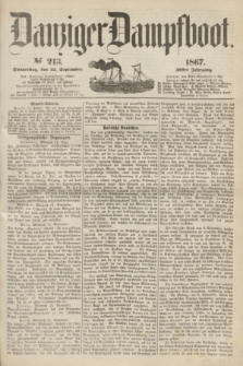 Danziger Dampfboot. Jg.38, № 213 (12 September 1867)