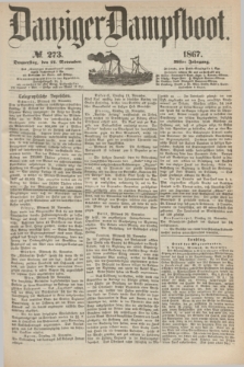 Danziger Dampfboot. Jg.38, № 273 (21 November 1867)