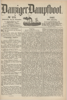 Danziger Dampfboot. Jg.38, № 279 (28 November 1867)