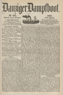 Danziger Dampfboot. Jg.39, № 271 (18 November 1868)