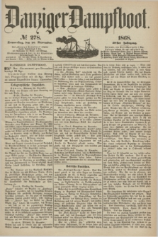 Danziger Dampfboot. Jg.39, № 278 (26 November 1868)