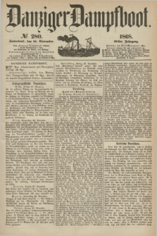 Danziger Dampfboot. Jg.39, № 280 (28 November 1868)