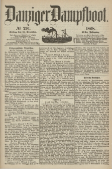 Danziger Dampfboot. Jg.39, № 291 (11 December 1868)