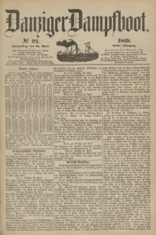 Danziger Dampfboot. Jg.40, № 92 (22 April 1869)