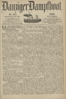 Danziger Dampfboot. Jg.40, № 116 (22 Mai 1869)