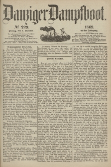 Danziger Dampfboot. Jg.40, № 229 (1 October 1869)