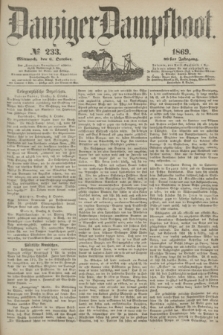 Danziger Dampfboot. Jg.40, № 233 (6 October 1869)