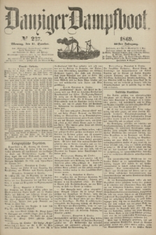 Danziger Dampfboot. Jg.40, № 237 (11 October 1869)