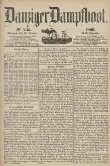 Danziger Dampfboot. Jg.40, № 245 (20 October 1869)