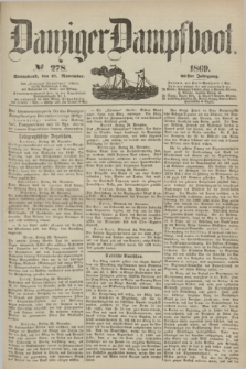 Danziger Dampfboot. Jg.40, № 278 (27 November 1869)