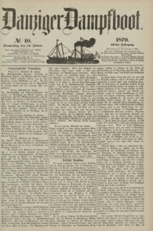 Danziger Dampfboot. Jg.41, № 10 (13 Januar 1870)