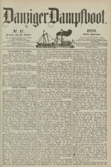 Danziger Dampfboot. Jg.41, № 17 (21 Januar 1870)