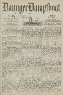 Danziger Dampfboot. Jg.41, № 28 (3 Februar 1870)