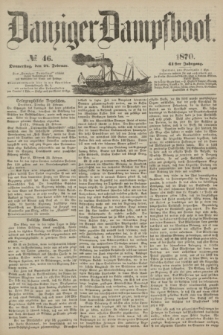 Danziger Dampfboot. Jg.41, № 46 (24 Februar 1870)