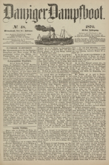 Danziger Dampfboot. Jg.41, № 48 (26 Februar 1870)