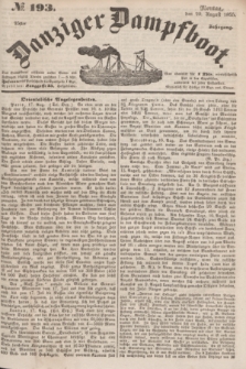 Danziger Dampfboot. Jg.25, № 193 (20 August 1855)