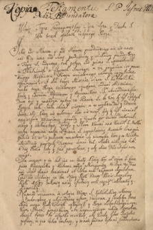 Księga wyroków sądu patrymonialnego w Górze Kalwarii koło Czerska za lata 1680–1755 z dodatkiem odpisów akt i dokumentów z lat 1670–1792
