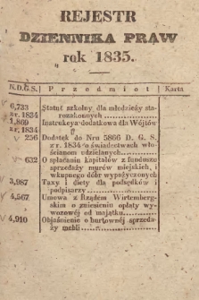 Dziennik Praw. 1835 |PDF|