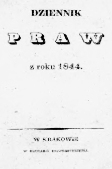 Dziennik Praw. 1844 |PDF|