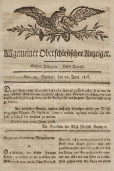 Allgemeiner Oberschlesischer Anzeiger : Blätter zur Besprechung und Förderung provinzieller Interessen zur Belehrung und Unterhaltung. 1816, nr 25 |PDF|