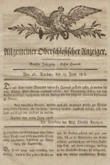 Allgemeiner Oberschlesischer Anzeiger : Blätter zur Besprechung und Förderung provinzieller Interessen zur Belehrung und Unterhaltung. 1816, nr 26 |PDF|