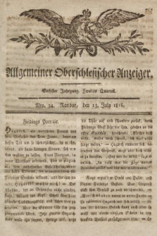 Allgemeiner Oberschlesischer Anzeiger : Blätter zur Besprechung und Förderung provinzieller Interessen zur Belehrung und Unterhaltung. 1816, nr 34 |PDF|