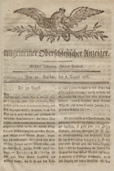 Allgemeiner Oberschlesischer Anzeiger : Blätter zur Besprechung und Förderung provinzieller Interessen zur Belehrung und Unterhaltung. 1816, nr 41 |PDF|