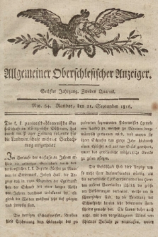 Allgemeiner Oberschlesischer Anzeiger : Blätter zur Besprechung und Förderung provinzieller Interessen zur Belehrung und Unterhaltung. 1816, nr 54 |PDF|