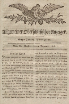 Allgemeiner Oberschlesischer Anzeiger : Blätter zur Besprechung und Förderung provinzieller Interessen zur Belehrung und Unterhaltung. 1816, nr 68 |PDF|