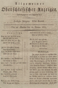 Allgemeiner Oberschlesischer Anzeiger : Blätter zur Besprechung und Förderung provinzieller Interessen zur Belehrung und Unterhaltung. 1832, nr 14 |PDF|