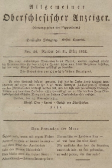 Allgemeiner Oberschlesischer Anzeiger : Blätter zur Besprechung und Förderung provinzieller Interessen zur Belehrung und Unterhaltung. 1832, nr 26 |PDF|