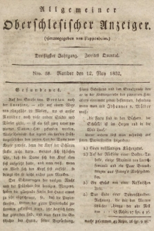 Allgemeiner Oberschlesischer Anzeiger : Blätter zur Besprechung und Förderung provinzieller Interessen zur Belehrung und Unterhaltung. 1832, nr 38 |PDF|