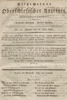 Allgemeiner Oberschlesischer Anzeiger : Blätter zur Besprechung und Förderung provinzieller Interessen zur Belehrung und Unterhaltung. 1832, nr 52 |PDF|